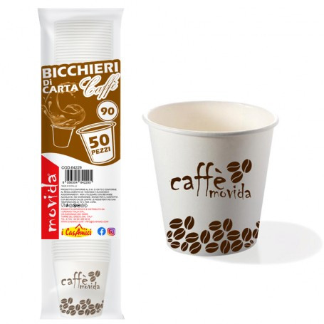 MOVIDA BICCHIERE BIO 90ML CAFFE' 50PZ