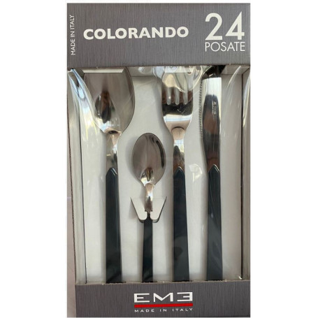 EME POSATE COLORANDO 24PZ GRIGIO