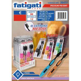 FATIGATI SPAZZOLINO X DENTI CARBONE 2PZ