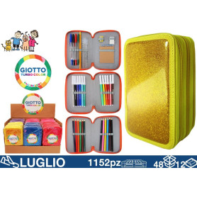 GIOTTO ASTUCCIO 3 ZIP GLITTER