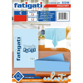 FATIGATI TOVAGLIA PARTY 137X180CM CELEST