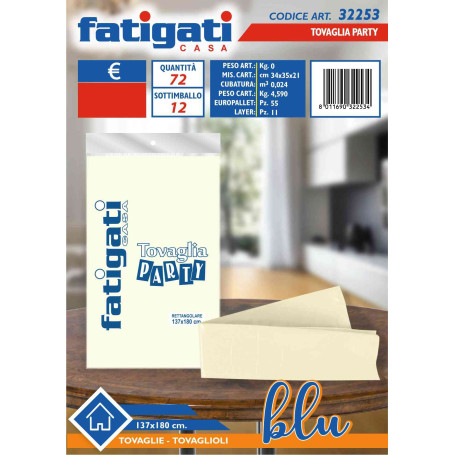 FATIGATI TOVAGLIA PARTY 137X180CM AVORIO