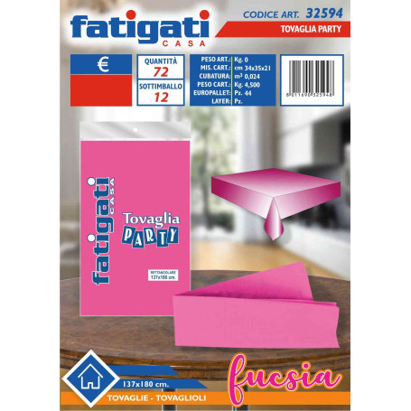 FATIGATI TOVAGLIA PARTY 137X180CM FUCSIA